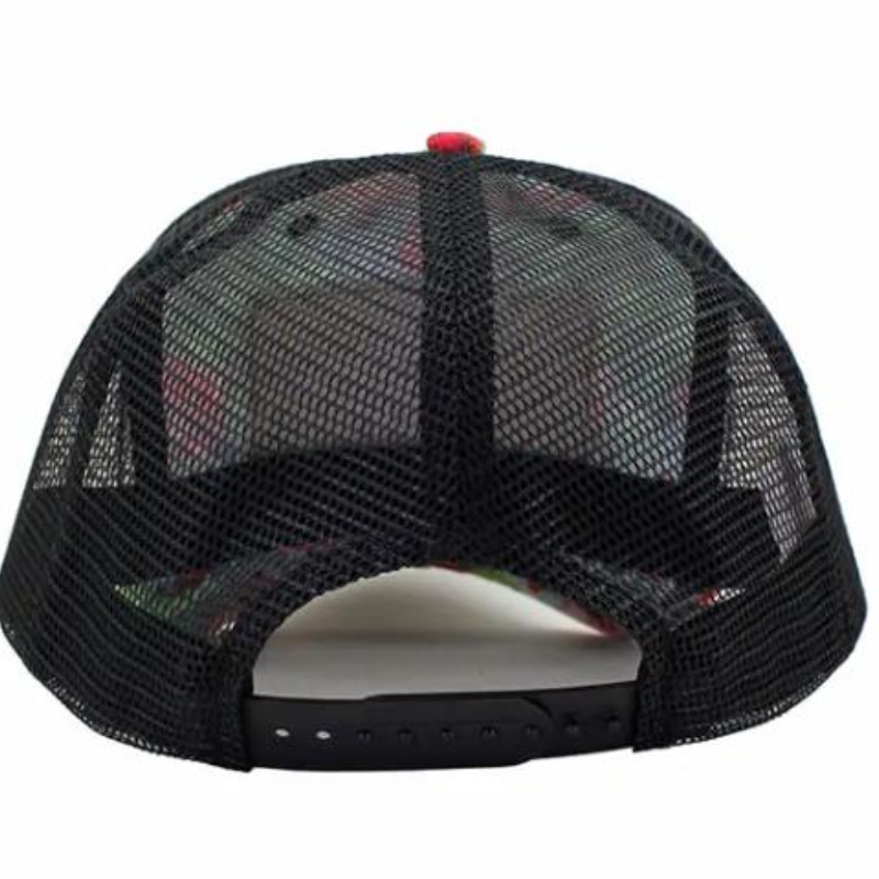 Cappello per camionista in tessuto stampato personalizzato a 5 pannelli