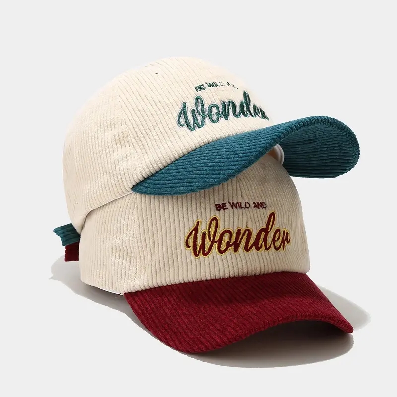 Logo di ricamo da design personalizzato all\'ingrosso logo vellutoy cappello da papà vintage a 6 pannelli cappello da baseball cappelli casual da baseball casual